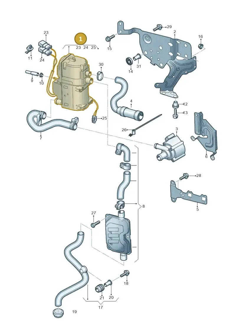 4M0265105F — Audi Q7 (2015-2025) diagram 859261000, position 1