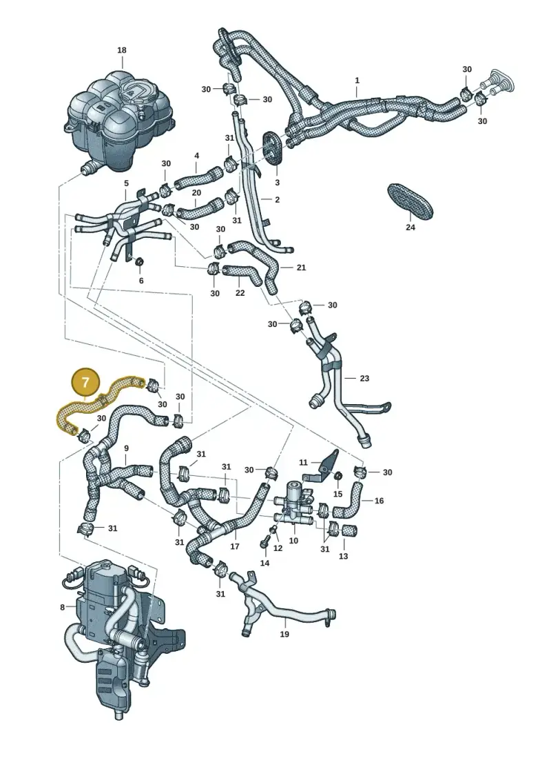 4M0265315E — Audi Q8 Quattro 3,0 (2018-) diagram 429121025, position 7