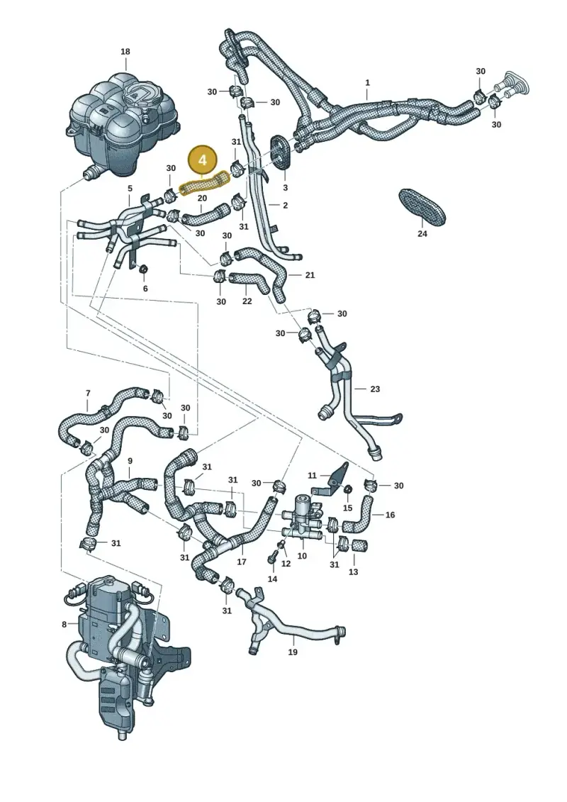 4M0265371B — Audi Q8 Quattro 3,0 (2018-) diagram 429121025, position 4