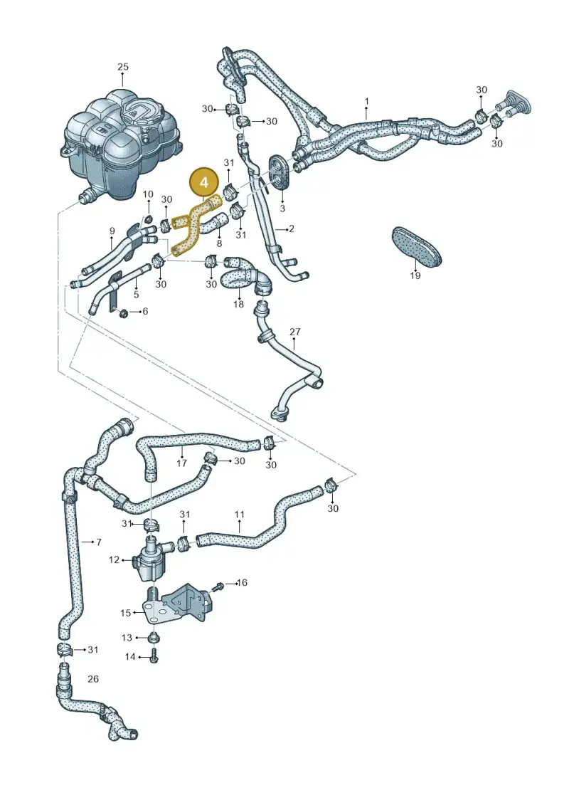 4M0265374R — Audi RS Q8 Quattro (2019-) diagram 595121010, position 4