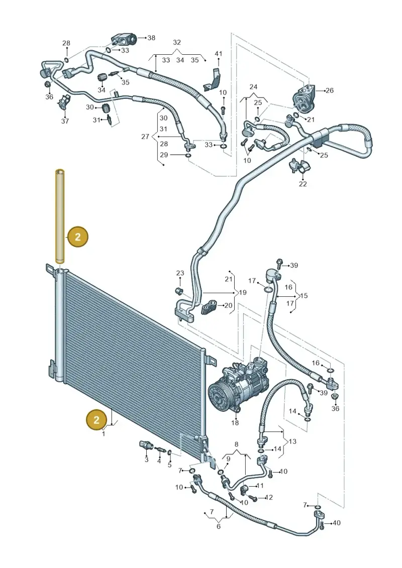 4M0298403 — Audi A8L (2017-2022) diagram 838260040, position 2