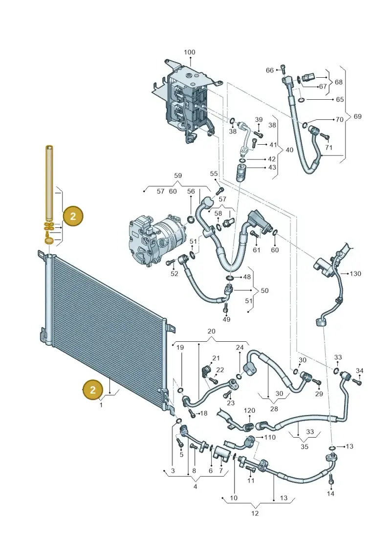 4M0298403 — Audi A8L (2017-2022) diagram 838260700, position 2
