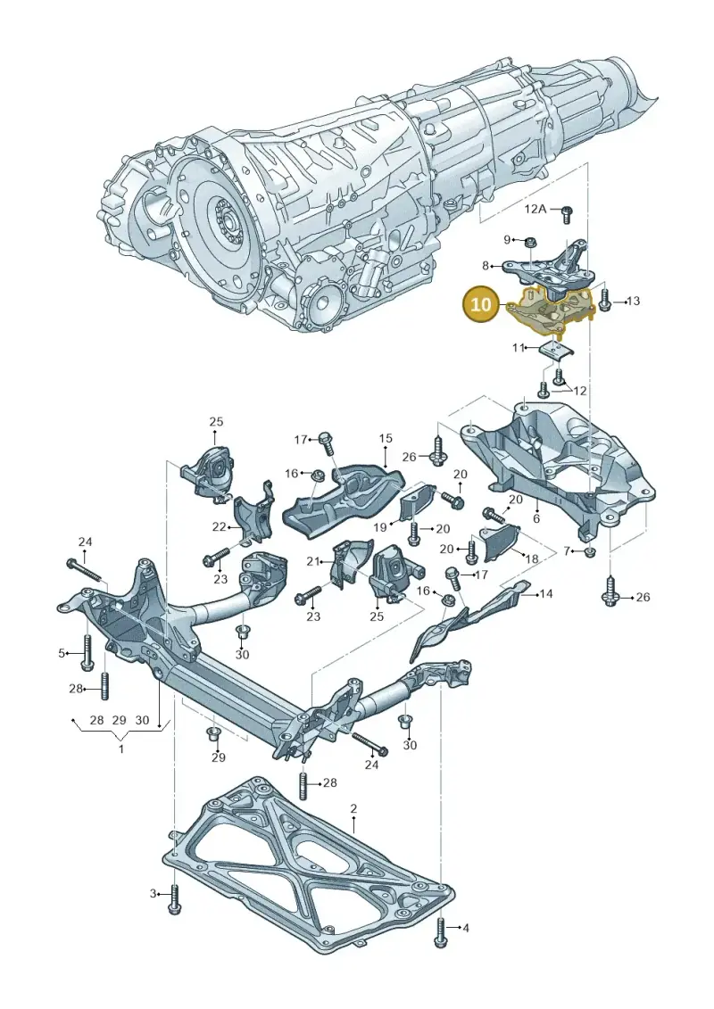 4M0399153AE — Audi A7 Sportback (2014-2018) diagram 711399750, position 10