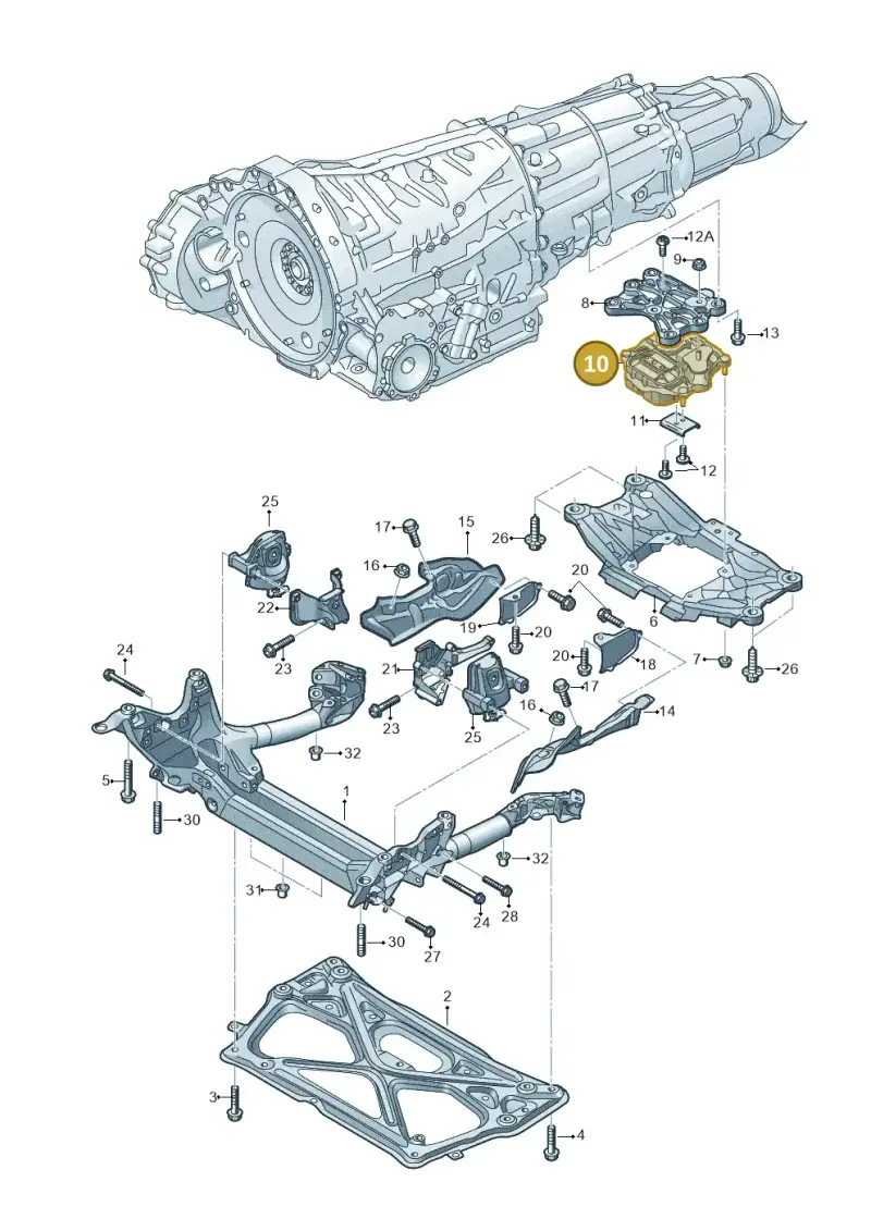 4M0399153AE — Audi A7 Sportback (2014-2018) diagram 711399770, position 10