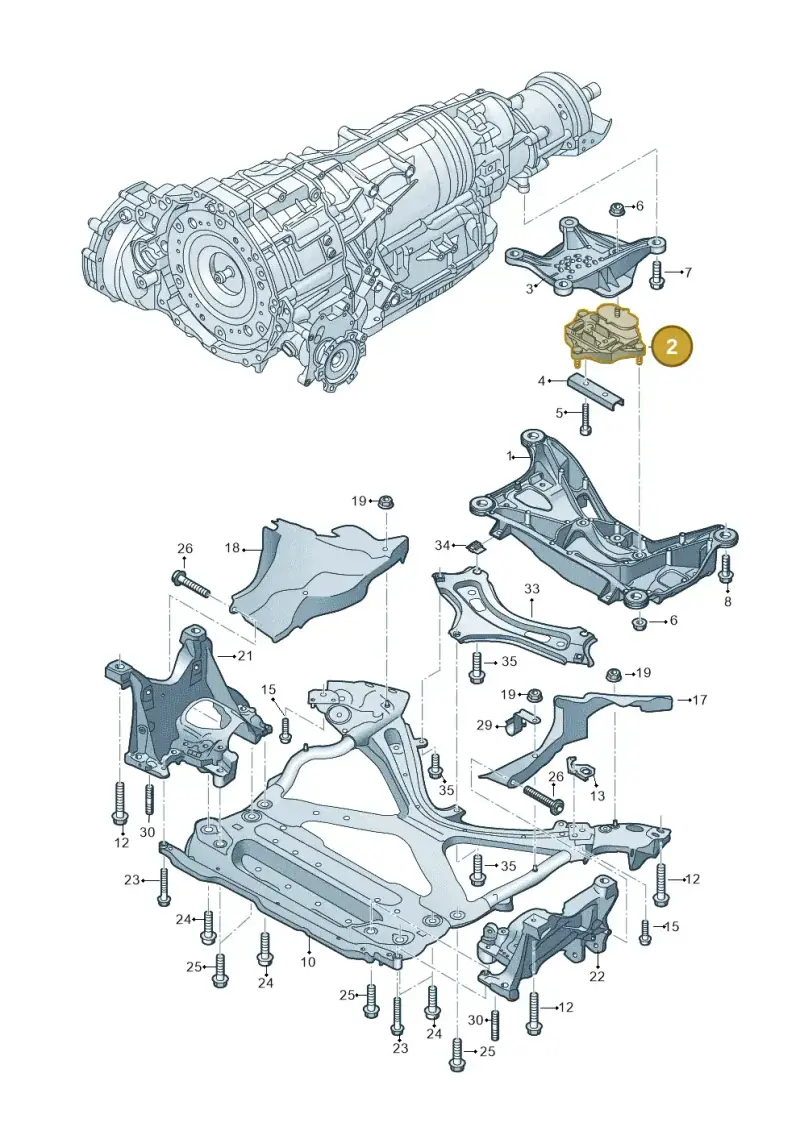 4M0399153M — Audi A6 2.0 (2018-) diagram 896399700, position 2