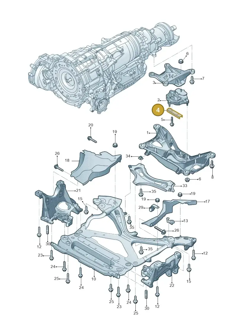4M0399291 — Audi A6 L 2.0 (2018-) diagram 577399700, position 4