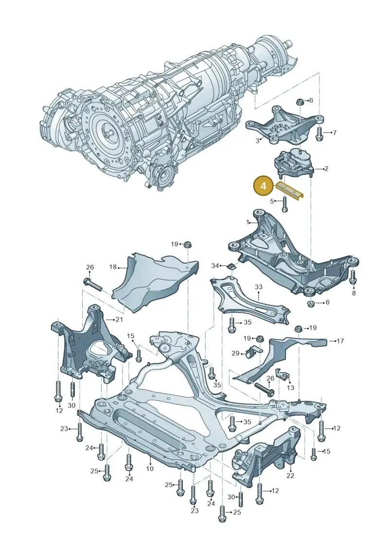 4M0399291 — Audi A6 2.0 (2018-) diagram 896399700, position 4