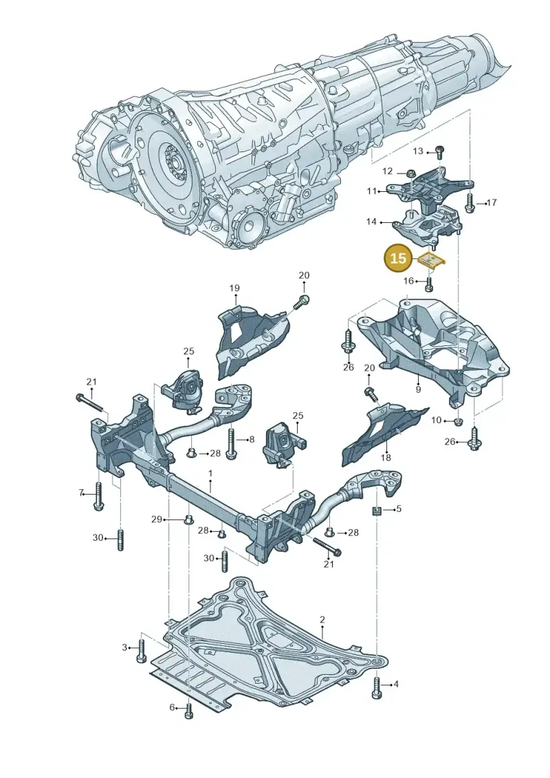 4M0399291 — Audi Q8 Quattro 3,0 (2018-) diagram 859399700, position 15