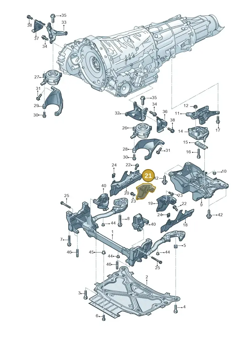 4M0399300D — Audi Q8 Quattro 3,0 (2018-) diagram 859399800, position 21