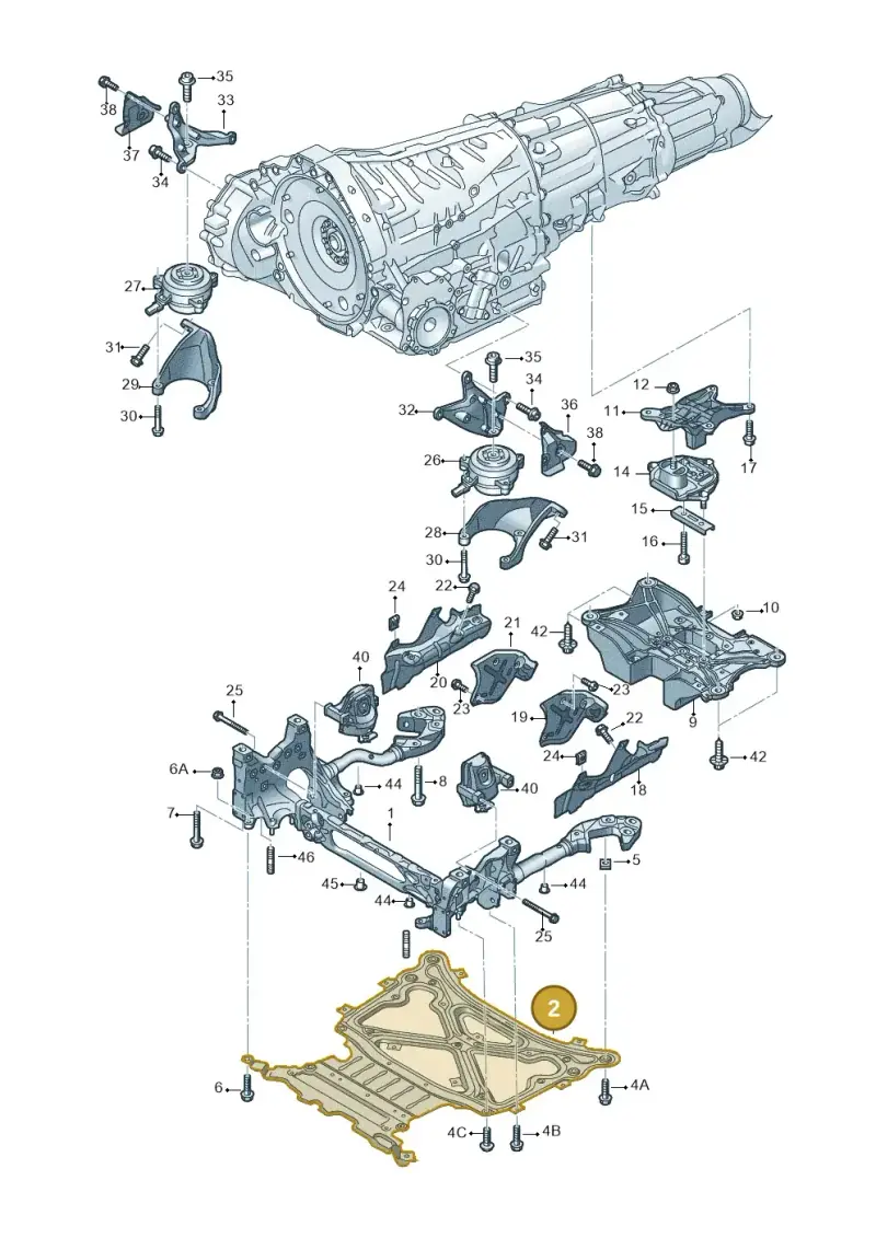 4M0399345E — Audi Q7 qu. 3.0 TDI (2015-2019) diagram 859399850, position 2
