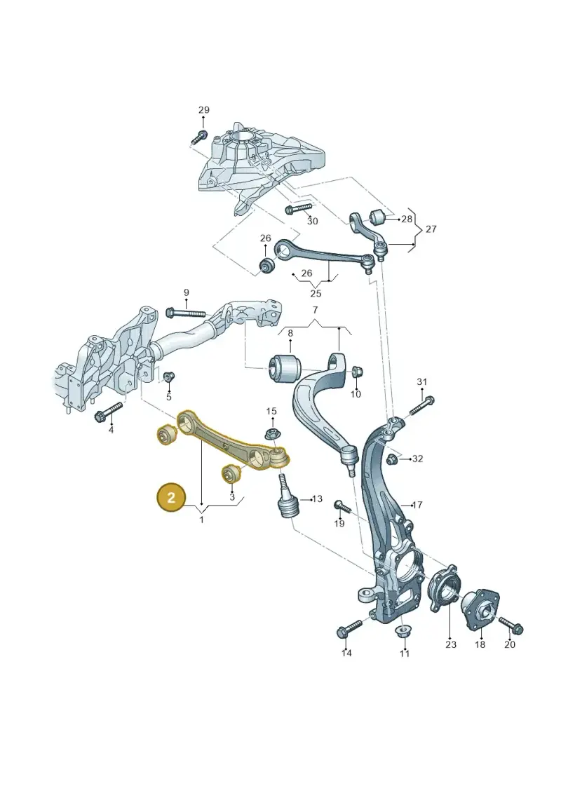 4M0407182A — Volkswagen Touareg (2017-2025) diagram 439407000, position 2