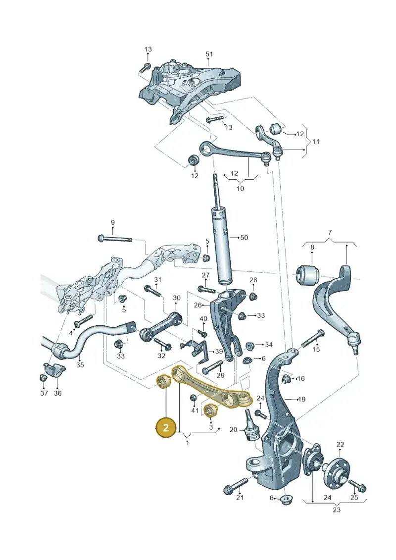 4M0407182B — Audi Q5 (2016-2020) diagram 896407000, position 2