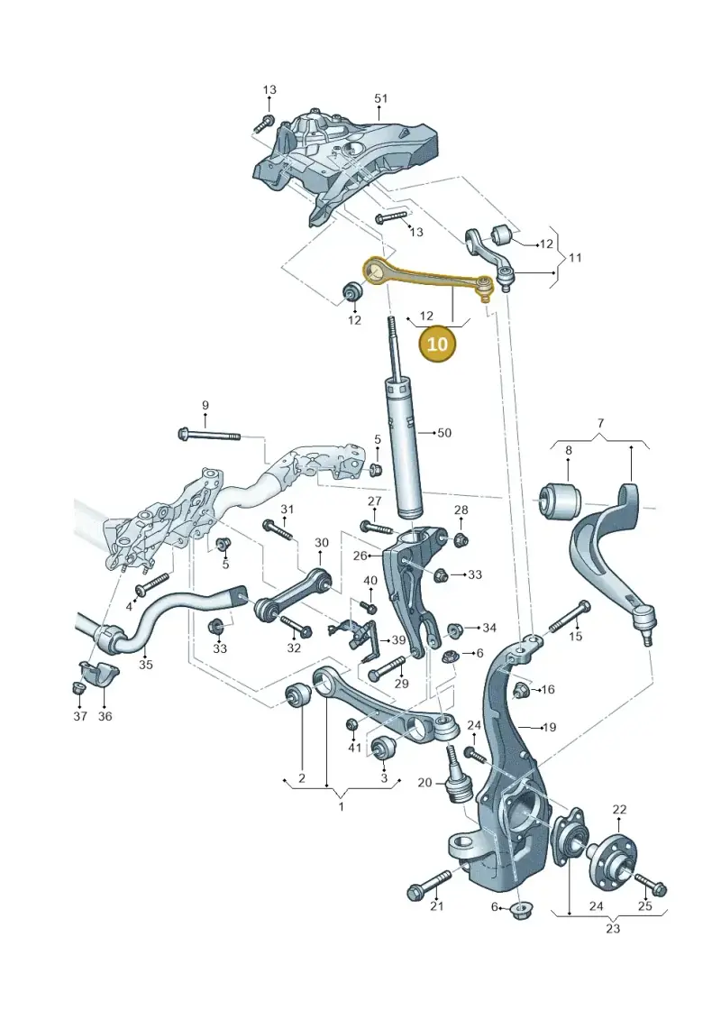 4M0407506F — Audi Q5 (2016-2020) diagram 896407000, position 10