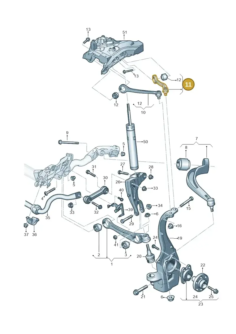 4M0407510F — Audi Q5 (2016-2020) diagram 896407000, position 11
