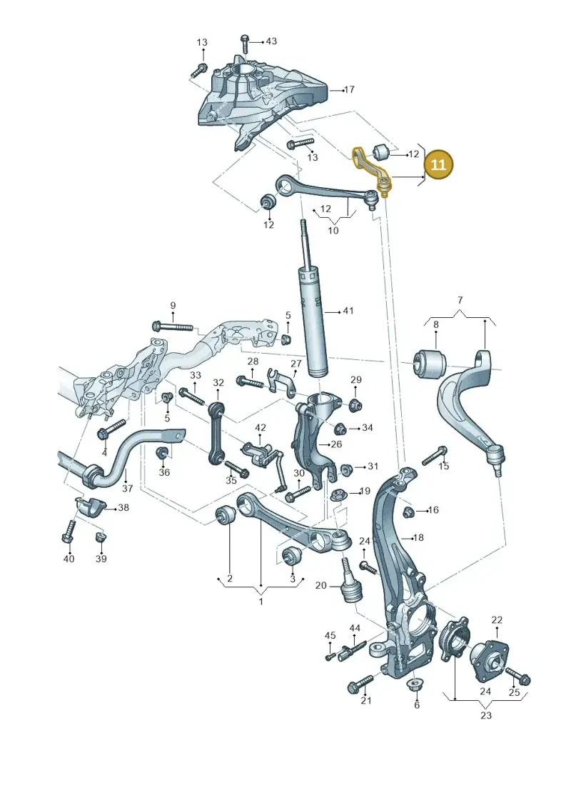 4M0407510F — Audi RS6 Avant (2019-) diagram 859407000, position 11