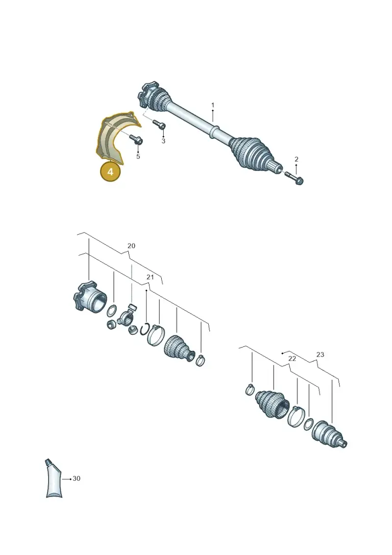 4M0407719 — Audi A6 2.0 (2018-) diagram 439407025, position 4