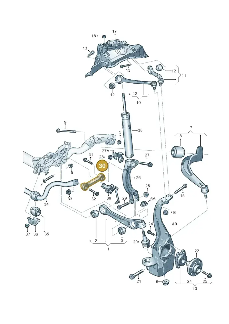 4M0411317 — Audi RS6 Avant (2013-2018) diagram 758407000, position 30