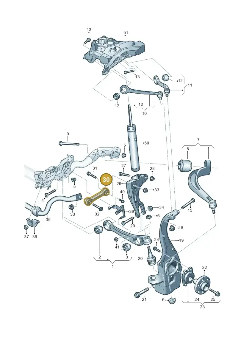 4M0411317 — Audi Q5 (2016-2020) diagram 896407000, position 30