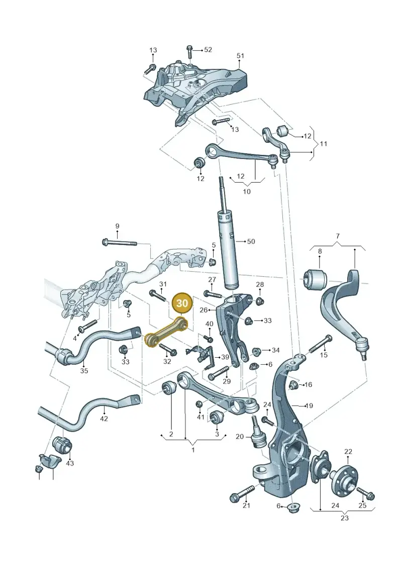 4M0411317 — Audi A6 2.0 (2018-) diagram 897407000, position 30