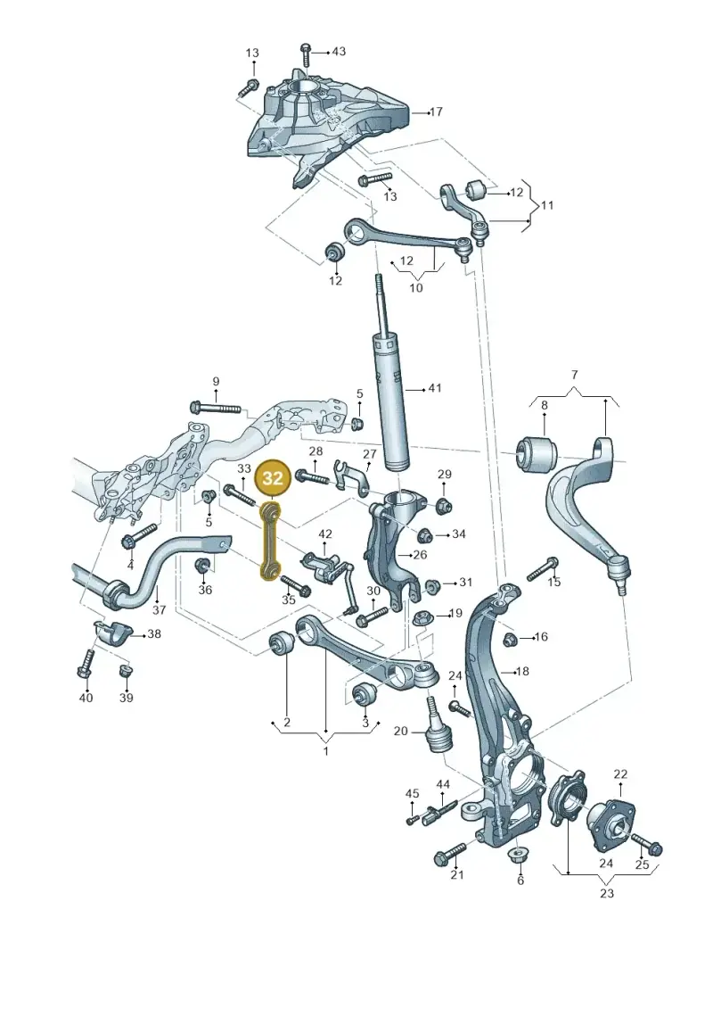 4M0411317 — Audi RS6 Avant (2019-) diagram 859407000, position 32