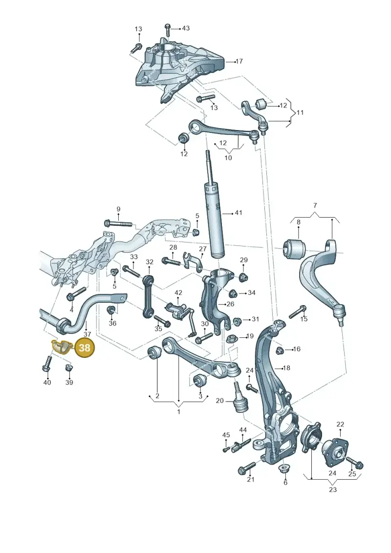 4M0411336 — Audi RS Q8 Quattro (2019-) diagram 859407000, position 38