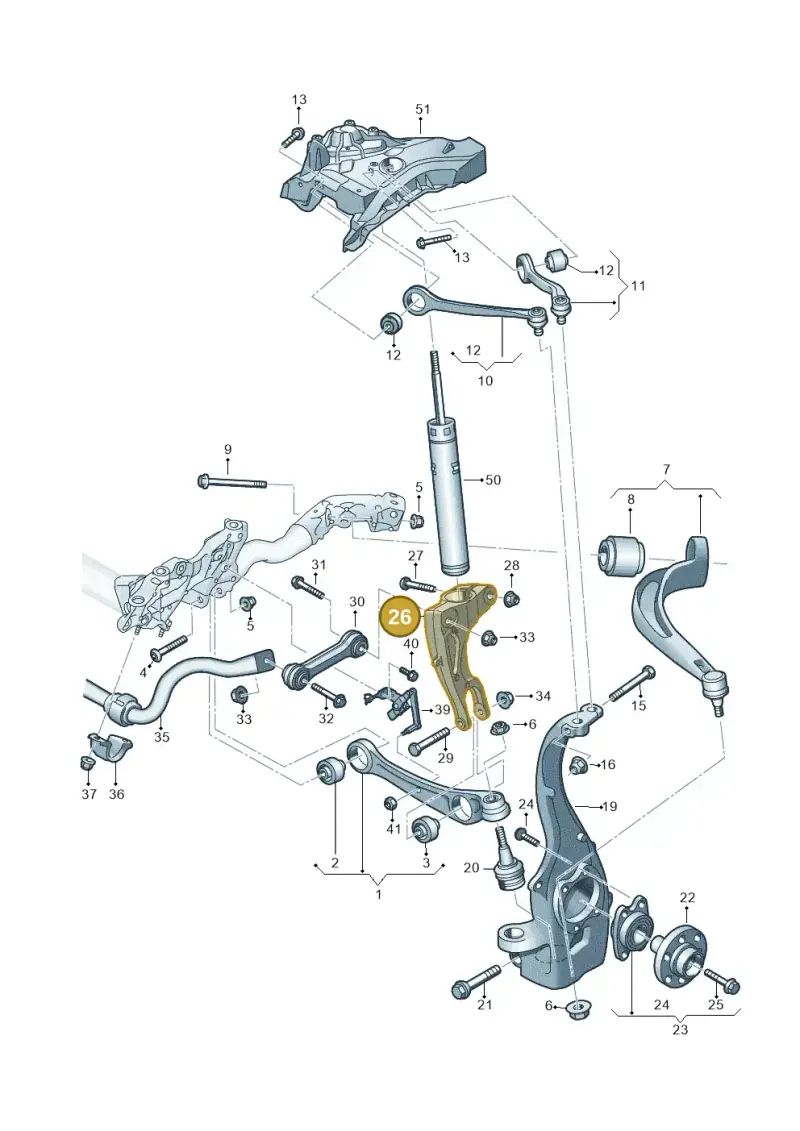 4M0413038H — Audi Q5 (2016-2020) diagram 896407000, position 26