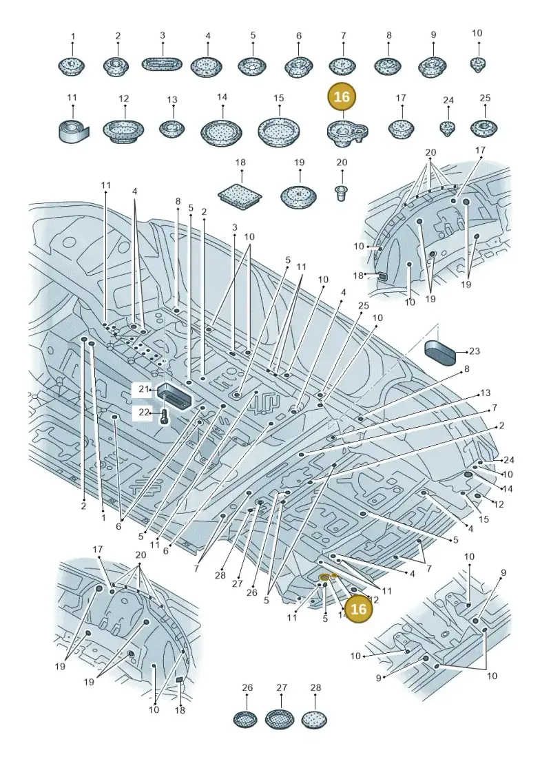 4M0501126 — Audi Q7 (2015-2025) diagram 859803350, position 16