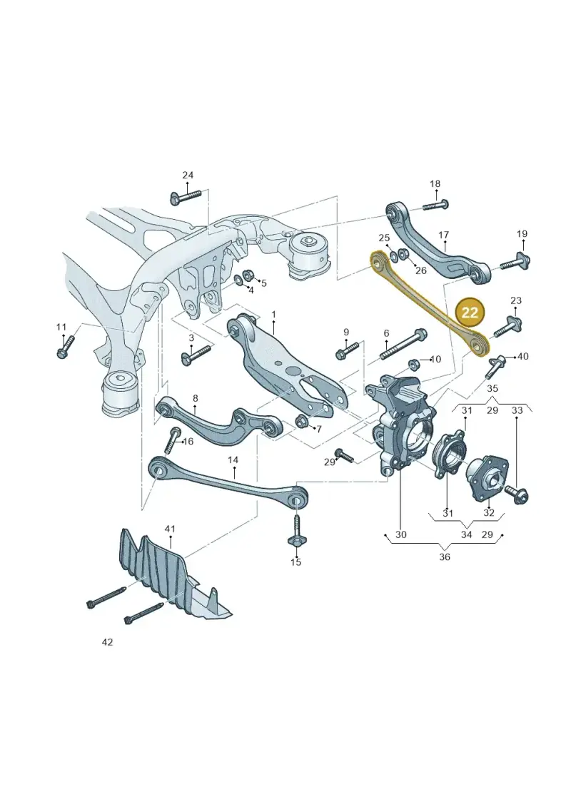 4M0501529L — Audi RS Q8 Quattro (2019-) diagram 859505050, position 22