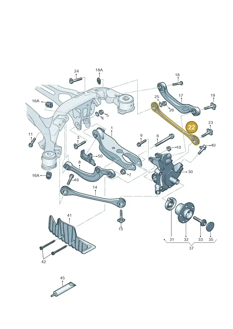 4M0501529L — Audi Q5 (2016-2020) diagram 896505200, position 22
