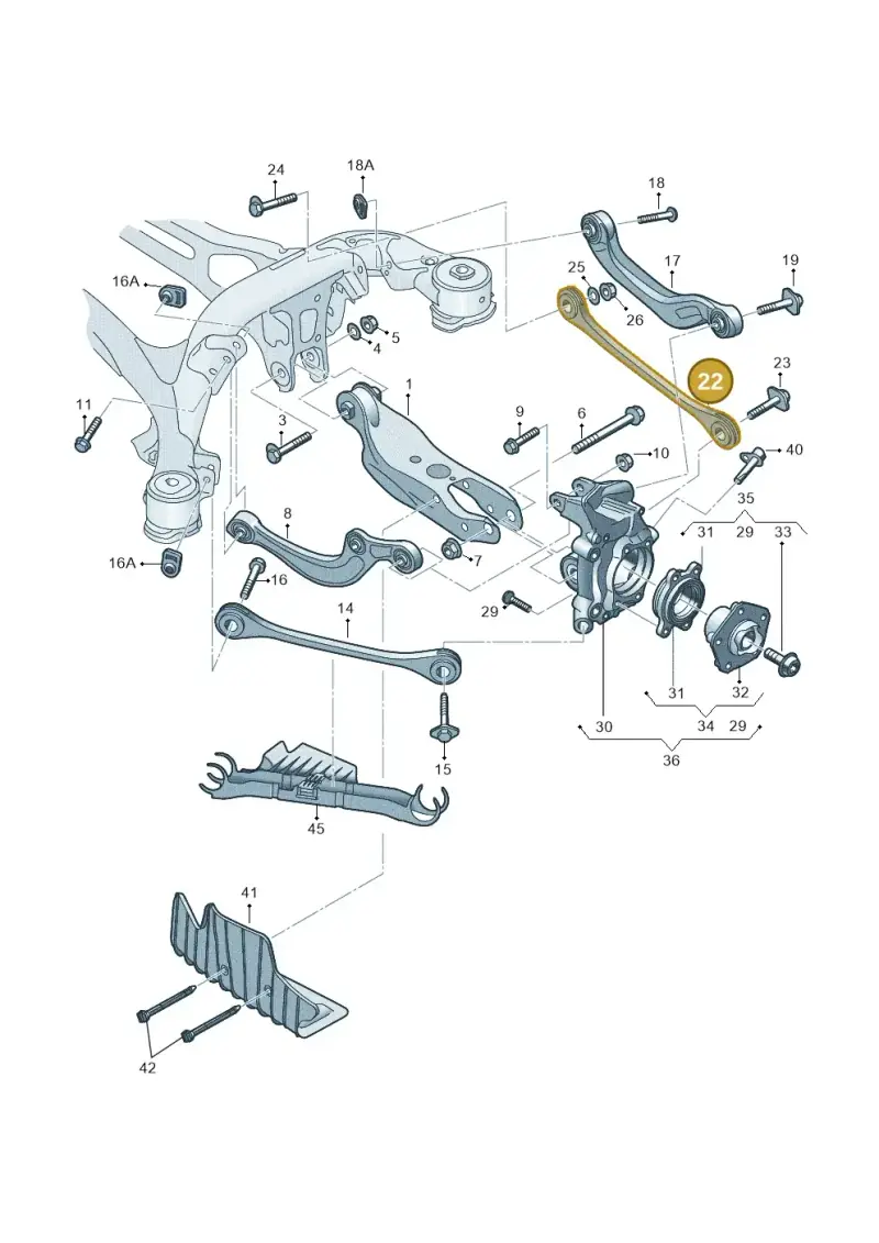 4M0501529L — Audi Q5 (2016-2020) diagram 896505300, position 22