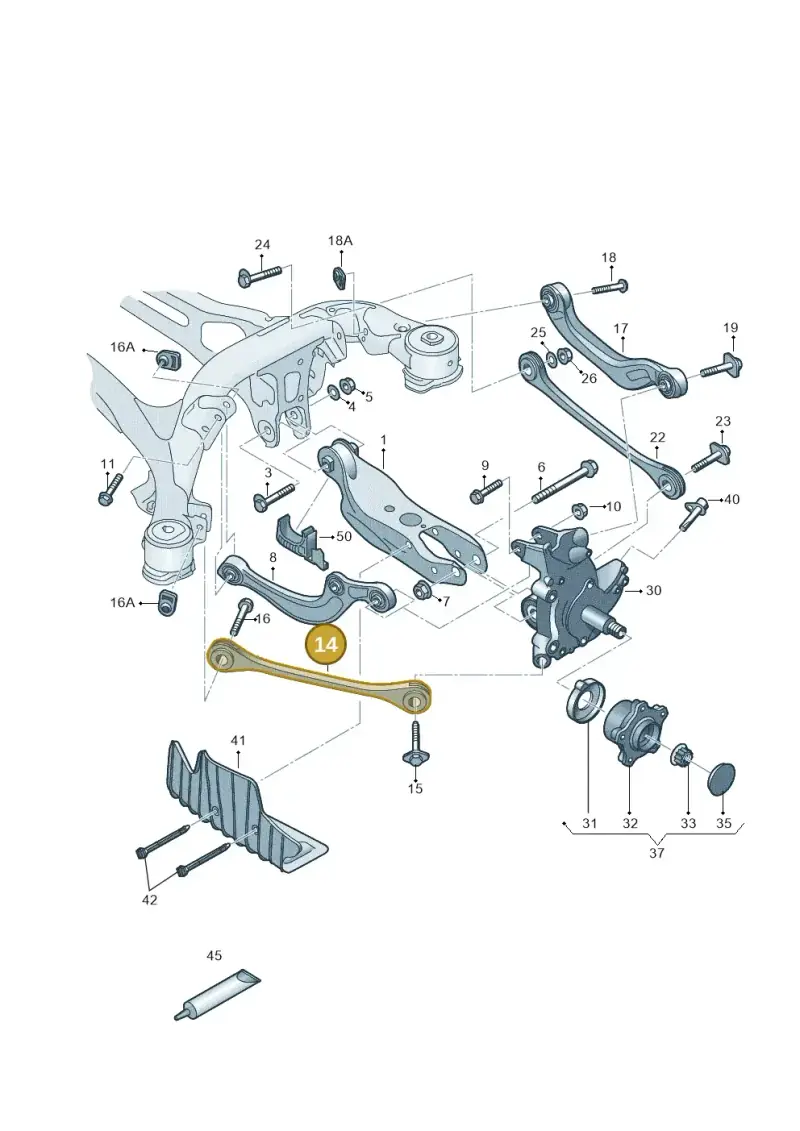 4M0505291F — Audi A6 (2018-2025) diagram 430505200, position 14