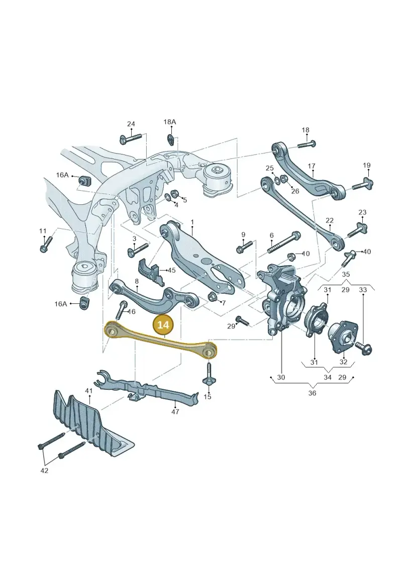 4M0505291F — Audi RS6 Avant (2019-2025) diagram 435505300, position 14