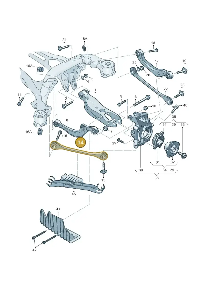 4M0505292F — Audi Q5 (2016-2025) diagram 896505300, position 14