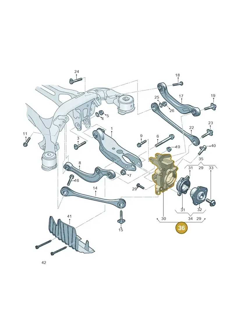 4M0505432AE — Audi Q7 qu. 3.0 TDI (2015-2019) diagram 859505050, position 36