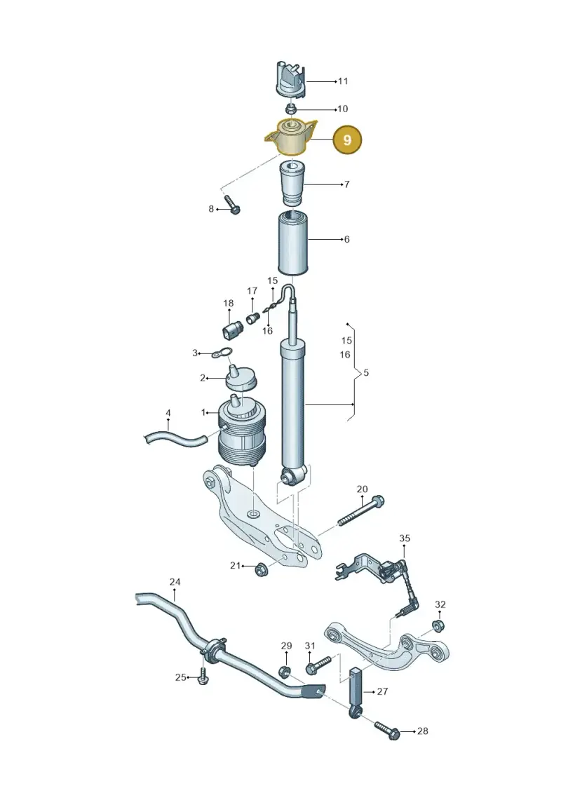 4M0513353F — Audi Q8 e-tron (2018-2020) diagram 586511150, position 9