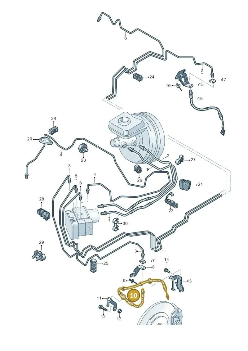 4M0611707F — Audi Q8 Quattro 3,0 (2018-) diagram 859611200, position 10