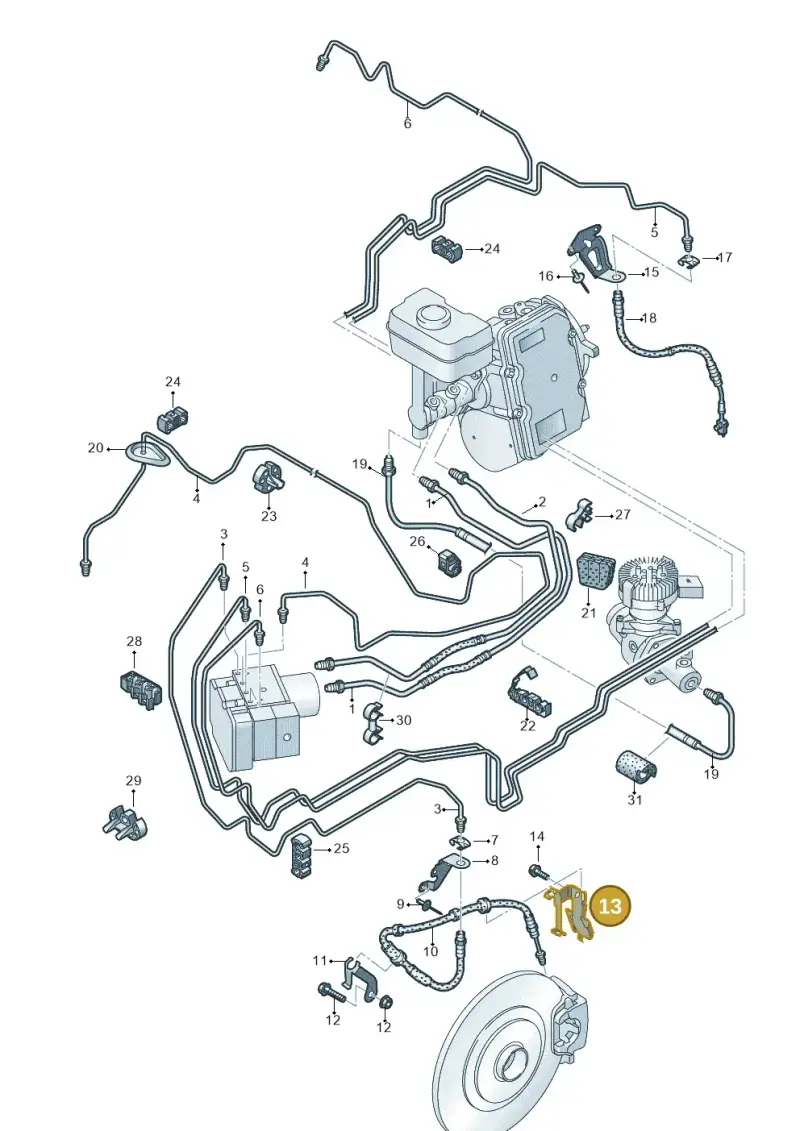 4M0611846P — Audi Q8 Quattro 3,0 (2018-) diagram 859611250, position 13