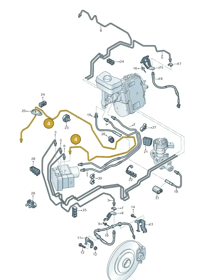 4M0614724J — Audi Q8 Quattro 3,0 (2018-) diagram 859611250, position 4