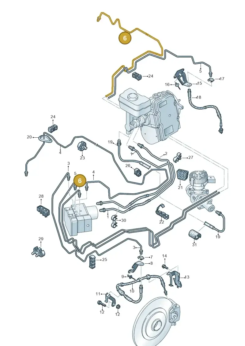 4M0614726L — Audi Q8 Quattro 3,0 (2018-) diagram 859611250, position 6