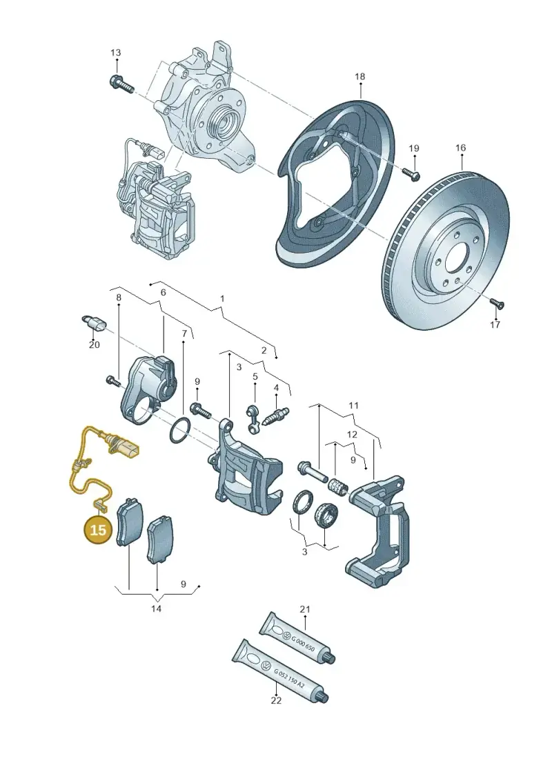 4M0615121P — Audi Q8 Quattro 3,0 (2018-) diagram 859615600, position 15