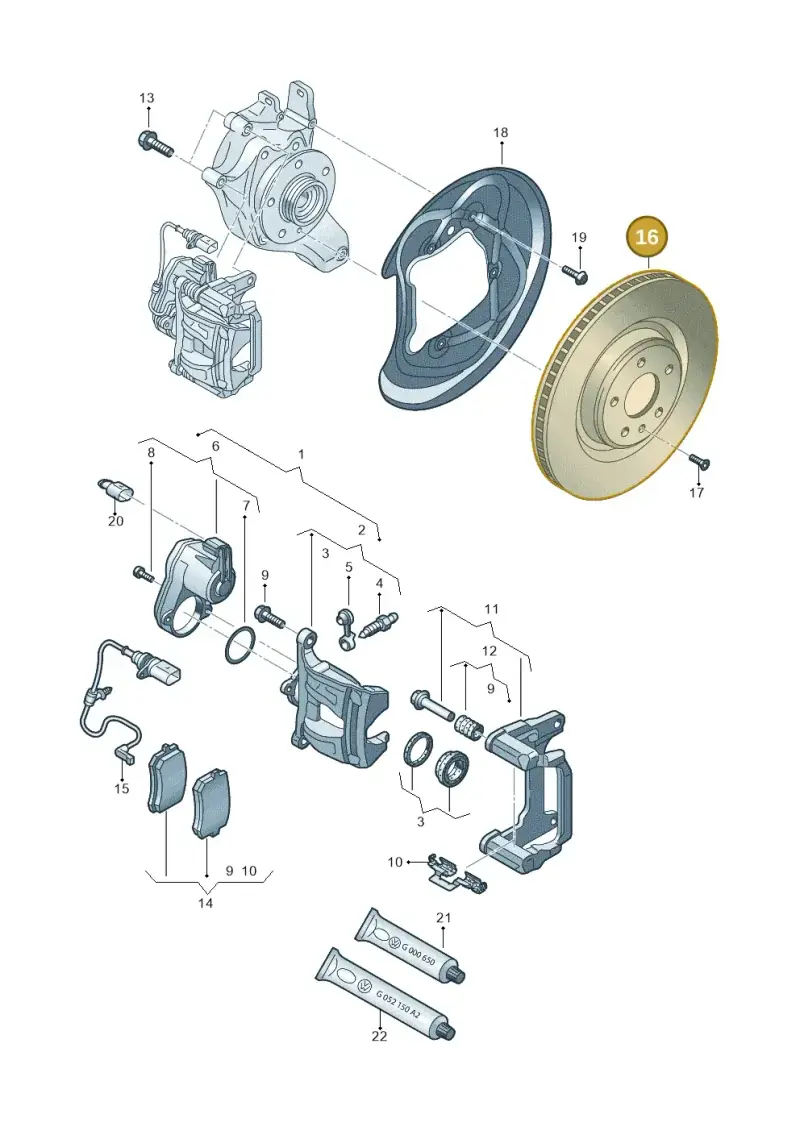 4M0615601P — Audi Q8 Quattro 3,0 (2018-) diagram 849615600, position 16