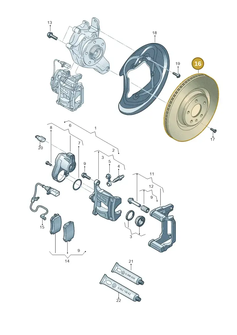 4M0615601P — Audi Q8 Quattro 3,0 (2018-) diagram 859615600, position 16