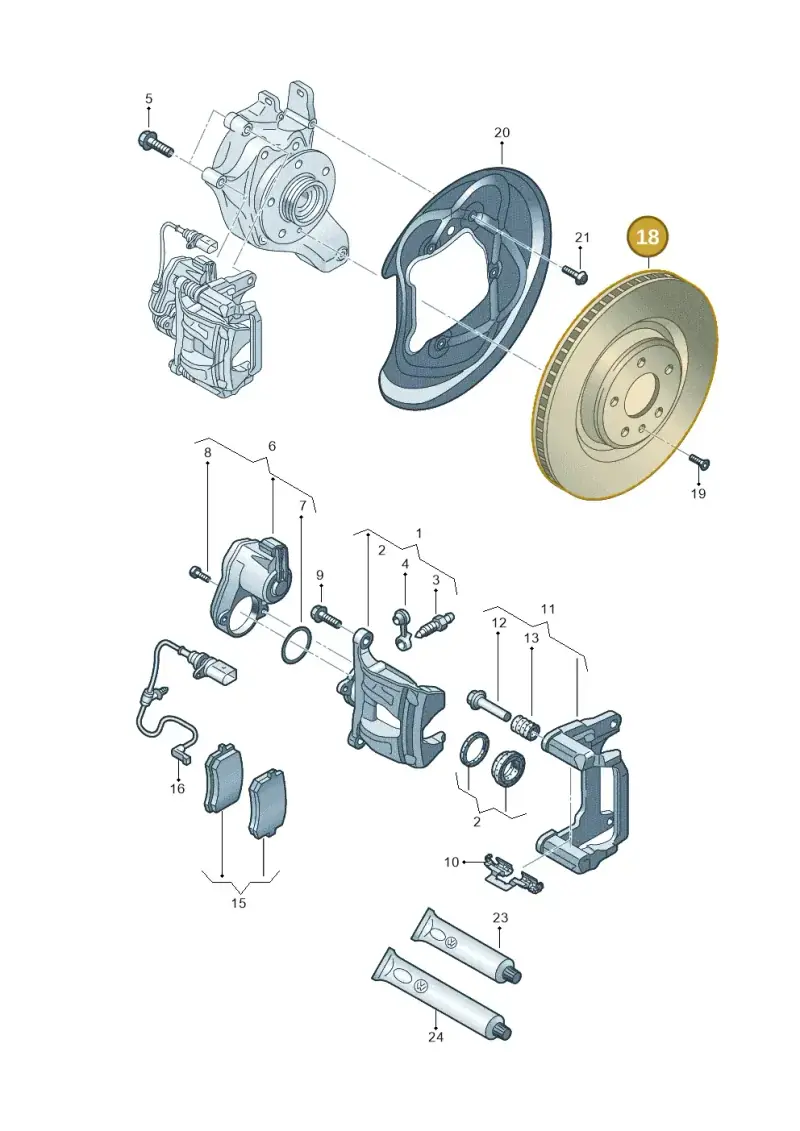 4M0615601P — Audi A5 Limo 2.0 (2024-) diagram 8wk615060, position 18