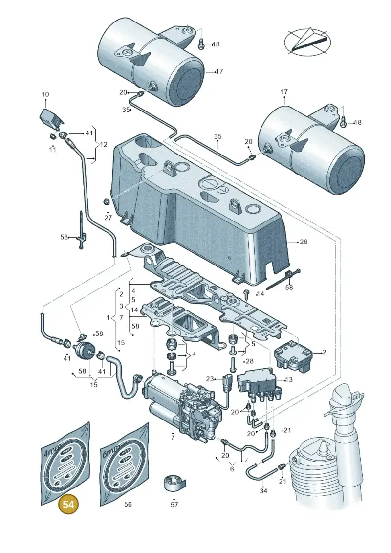 4M0698141 — Audi Q8 e-tron (2018-2020) diagram 586616300, position 54