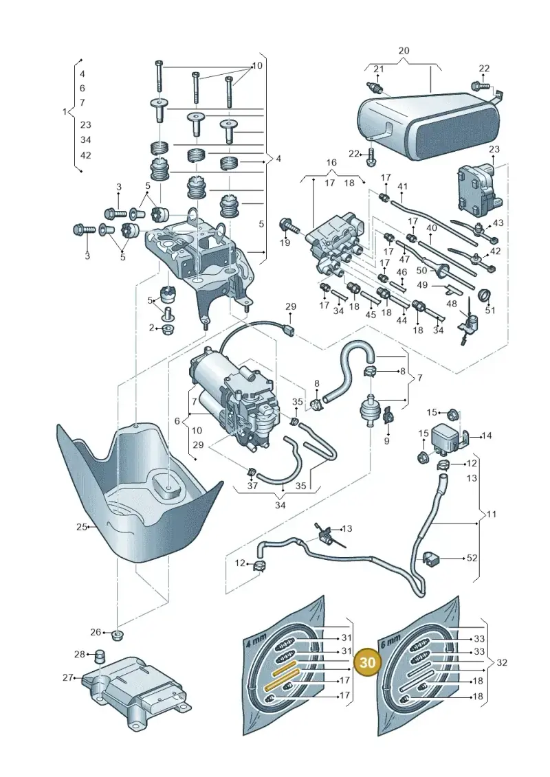 4M0698141 — Audi RS Q8 Quattro (2019-) diagram 859616350, position 30