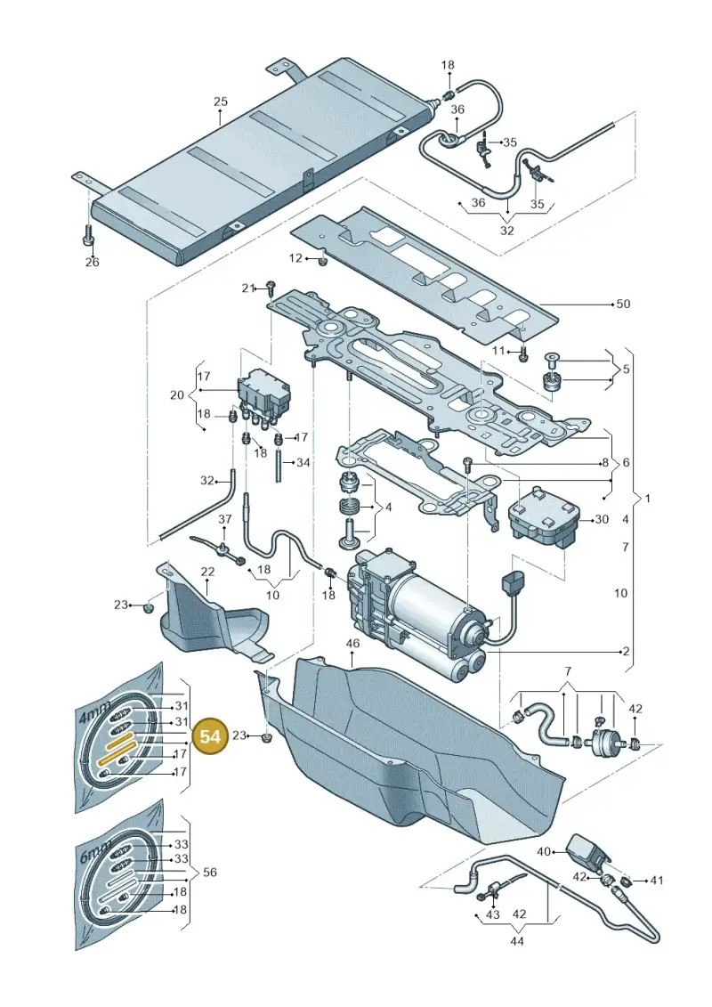 4M0698141 — Audi Q5 (2016-2020) diagram 896616300, position 54