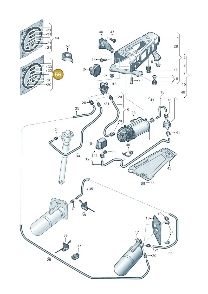 4M0698141A — Audi RS6 Avant (2019-) diagram 435616300, position 56