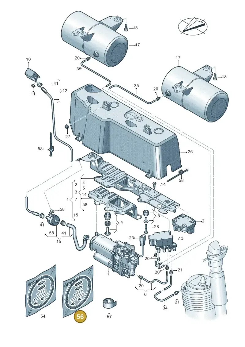 4M0698141A — Audi Q8 e-tron (2018-2020) diagram 586616300, position 56