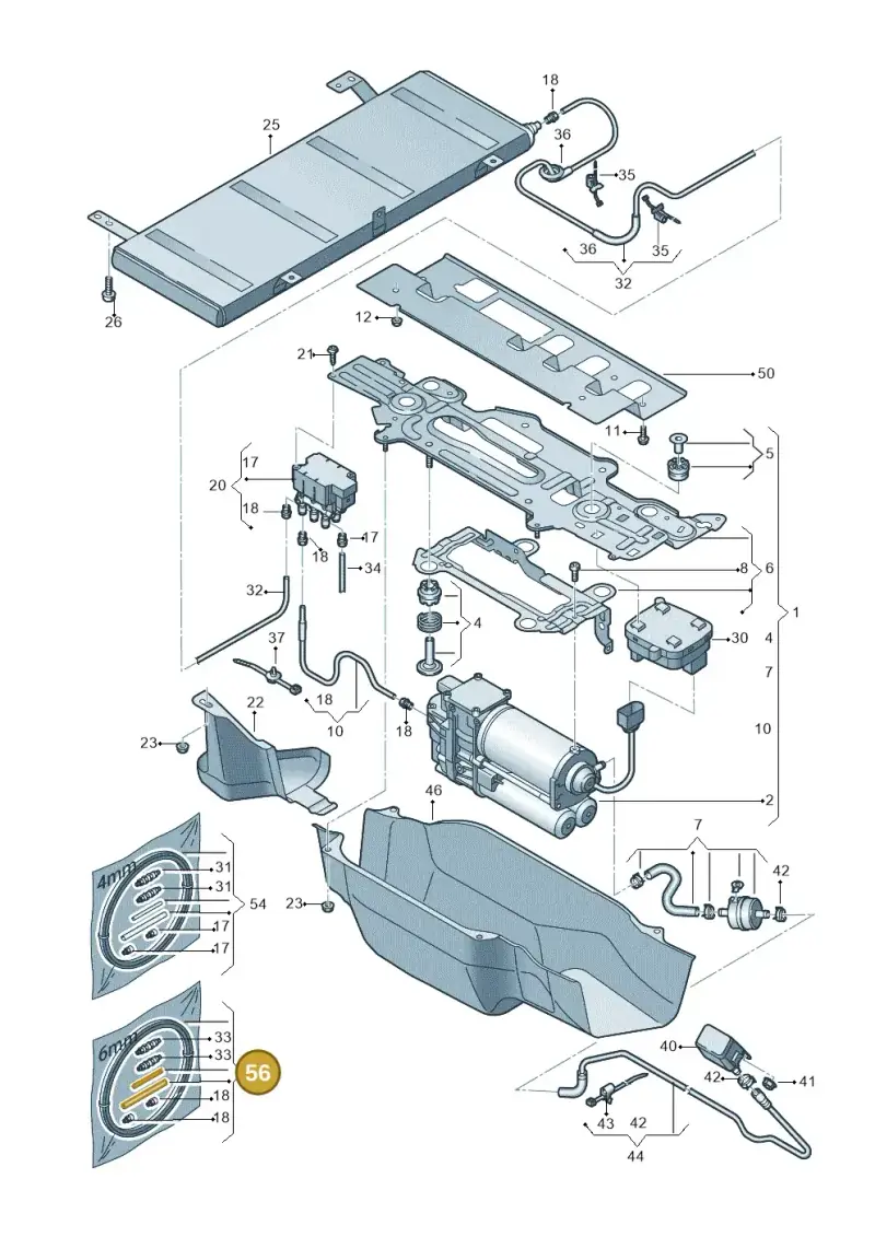 4M0698141A — Audi Q5 (2016-2020) diagram 896616300, position 56