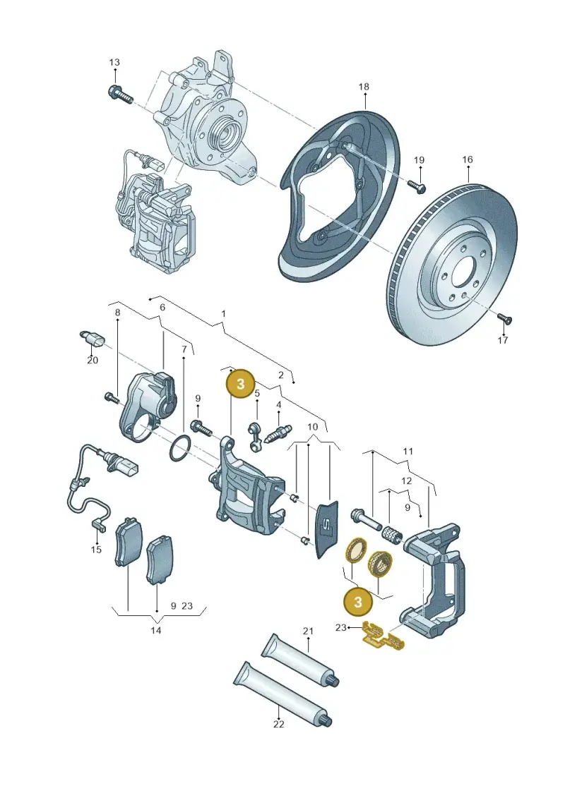 4M0698671C — Audi A8L (2017-2022) diagram 838615600, position 3